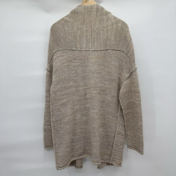 John + Jenn Cardigan Womens Small Beige Chunky Knit Long Sleeve Boho Lagenlook - Picture 2 of 7